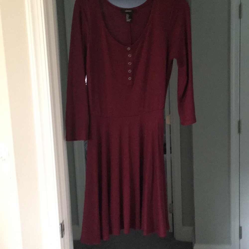 3/4 sleeve skater fit and flare dress